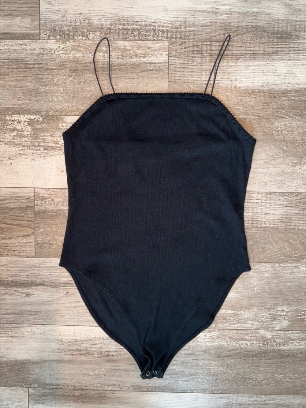 Wild Fable Black High Neck Spaghetti Strap Bodysuit Y2K Minimalist Streetwear